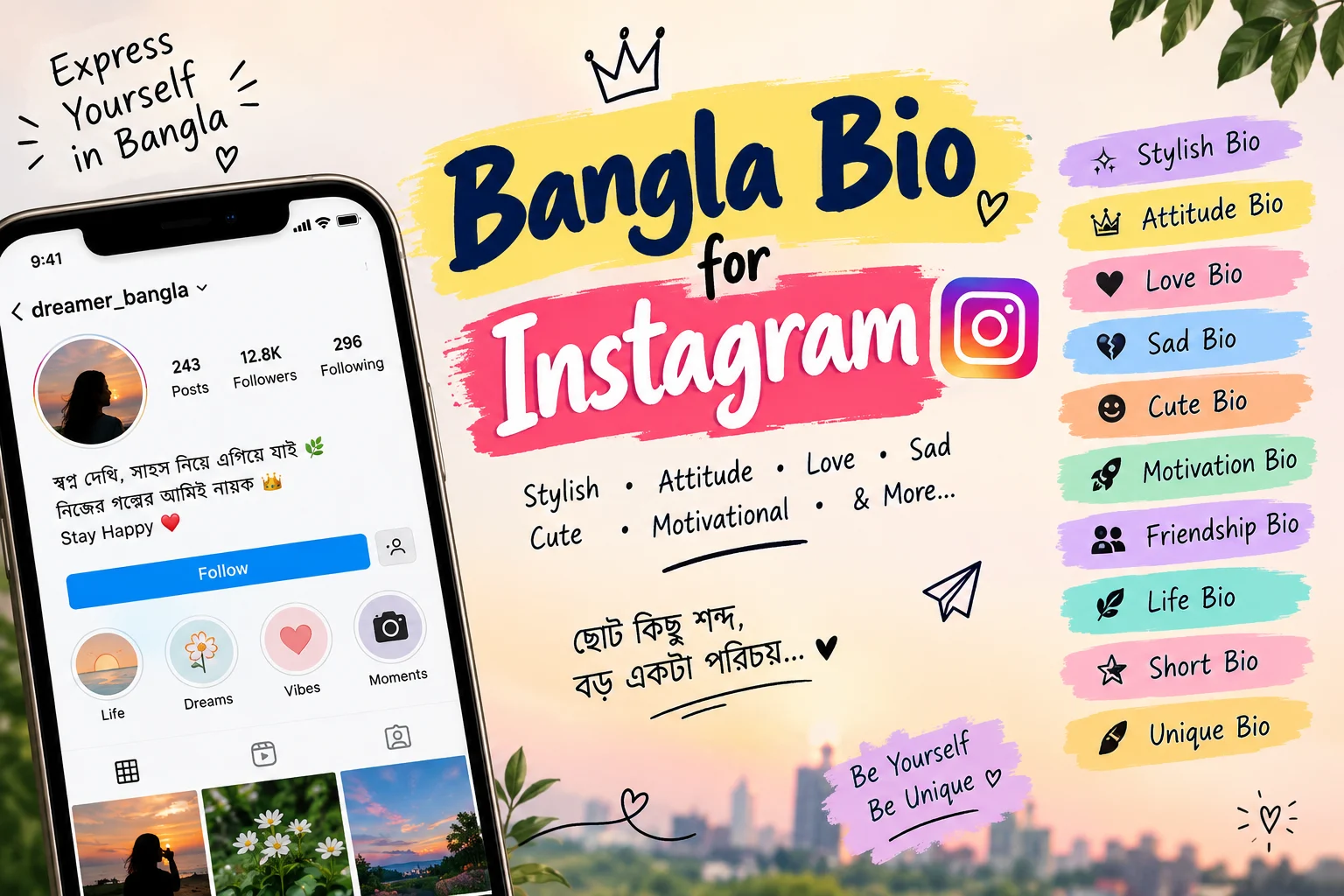 Bangla Bio for Instagram