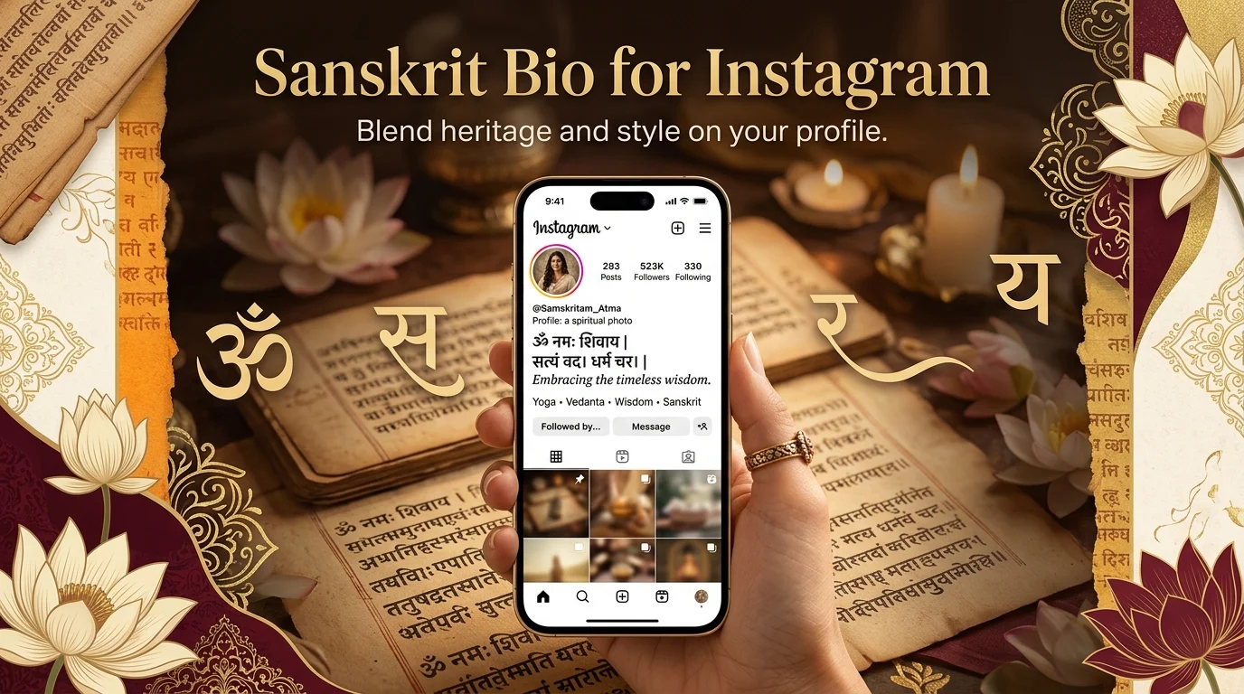 Sanskrit Bio for Instagram